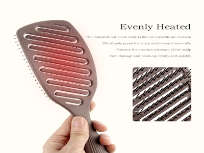 Custom Logo Hollow Hair Comb Teeth Massage Hairbrush High Quality Vented Detangling Hair Brush