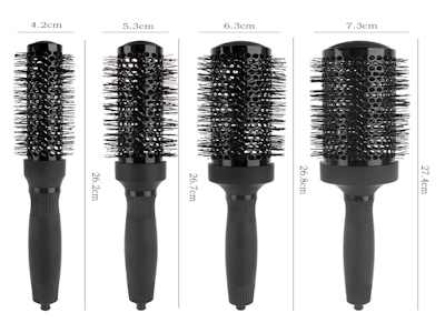 Black Removable Pointed Tail Ceramic Aluminum Tube Comb Hair Comb Roller Comb Brush For Shangzhiyi