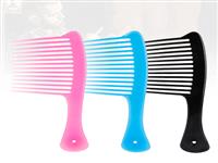 Wholesale Custom Color/logo Plastic Wide Tooth Comb Unique Shape Salon Household Hairdressing Hair Comb