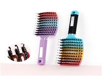 Factory Wholesale Curved Vent Curly Bristle Nylon Hairbrush Wet And Dry Detangling Massage Hair Comb Hair Brush And Comb