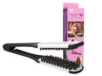 Hairdressing Straightener Nylon Hair Straightening Double Brushes V Shape Comb Clamp Styling Tools Diy Home Hair Brush And Comb