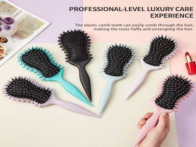 Hot Sale Guitar Shape Defining Curling Hair Styling Tool Wild Boar Bristle Comb Hair Brush Custom Curl Defining Hair Comb