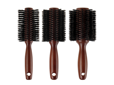 Natural Boar Bristle Round Styling Hair Brush Manufacturers Customized Hair Brush Curly Hair Brush